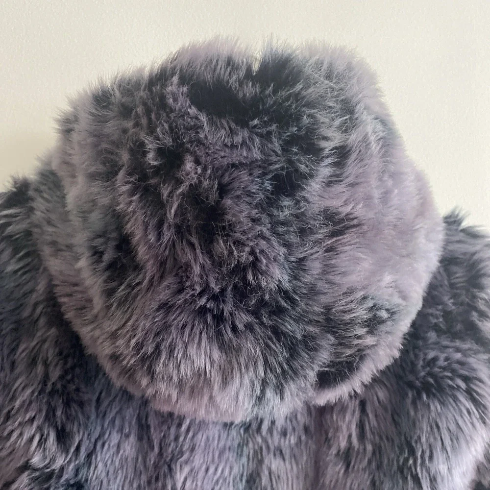 American Widgeon Purple Faux Fur girls winter Coat‎ Jacket size 6 Fuzzy